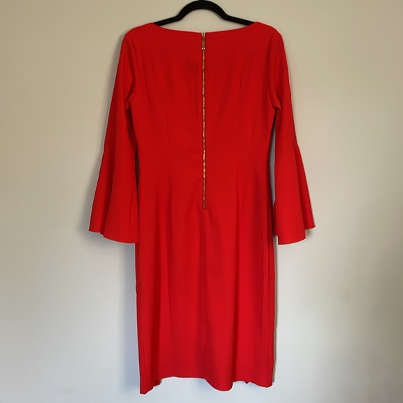 Misslook Red Dress with zipper detail on both arms along with flare detail - Picture 4 of 6